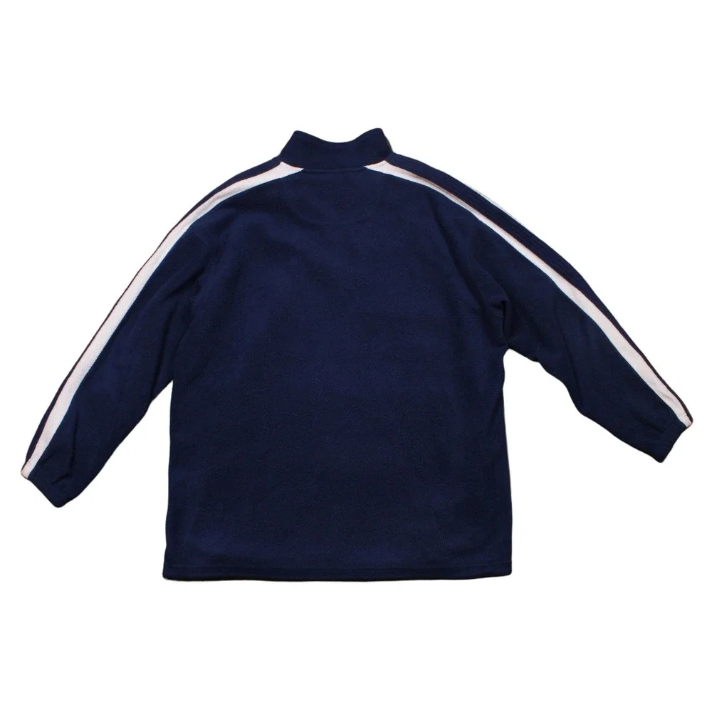NFL Mens Quarter Zip Fleece Pullover Navy Blue White Stripe 2XL 0815010 C3